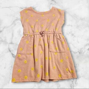 ⭐️⭐️5/$15 2T Okie Dokie Smiley Face Dress - Pink and Yellow